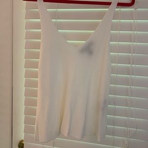 Forever 21 white knit tank top